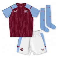 Aston Villa Clement Lenglet #17 Heimtrikotsatz Kinder 2023-24 Kurzarm (+ Kurze Hosen)